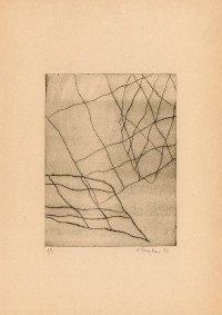 *Untitled*, abstract drypoint print (1958)