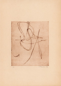 *Untitled*, abstract drypoint print (1958)