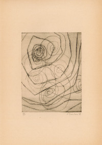 *Untitled*, abstract drypoint print (1958)