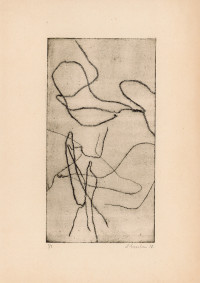 *Untitled*, abstract drypoint print (1958)