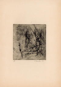 *Untitled*, abstract drypoint print (1958)