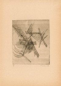 *Untitled*, abstract drypoint print (1958)
