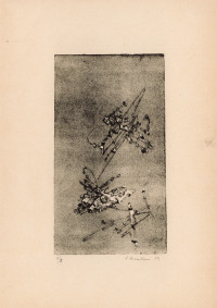 *Untitled*, abstract drypoint print (1958)