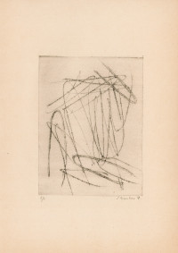 *Untitled*, abstract drypoint print (1958)