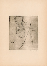 *Untitled*, abstract drypoint print (1958)