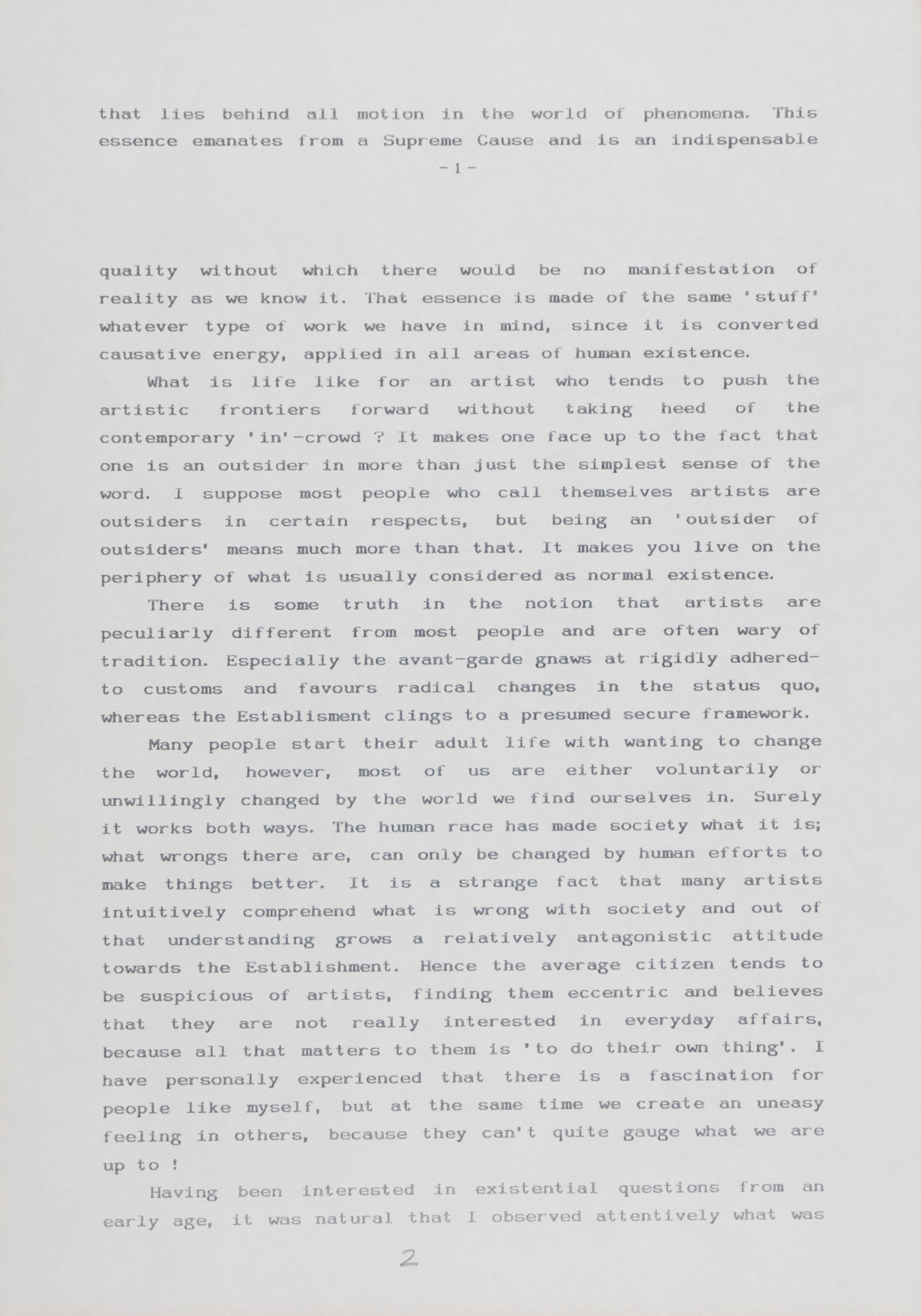 <p><em>An Art of Living</em> (1994/95), published in Spanish translation as <em>Un Arte de Vivir</em> in <em>Inventario</em> 5 (1995)<br />
[GREE/2/060]<br />
<br></p>