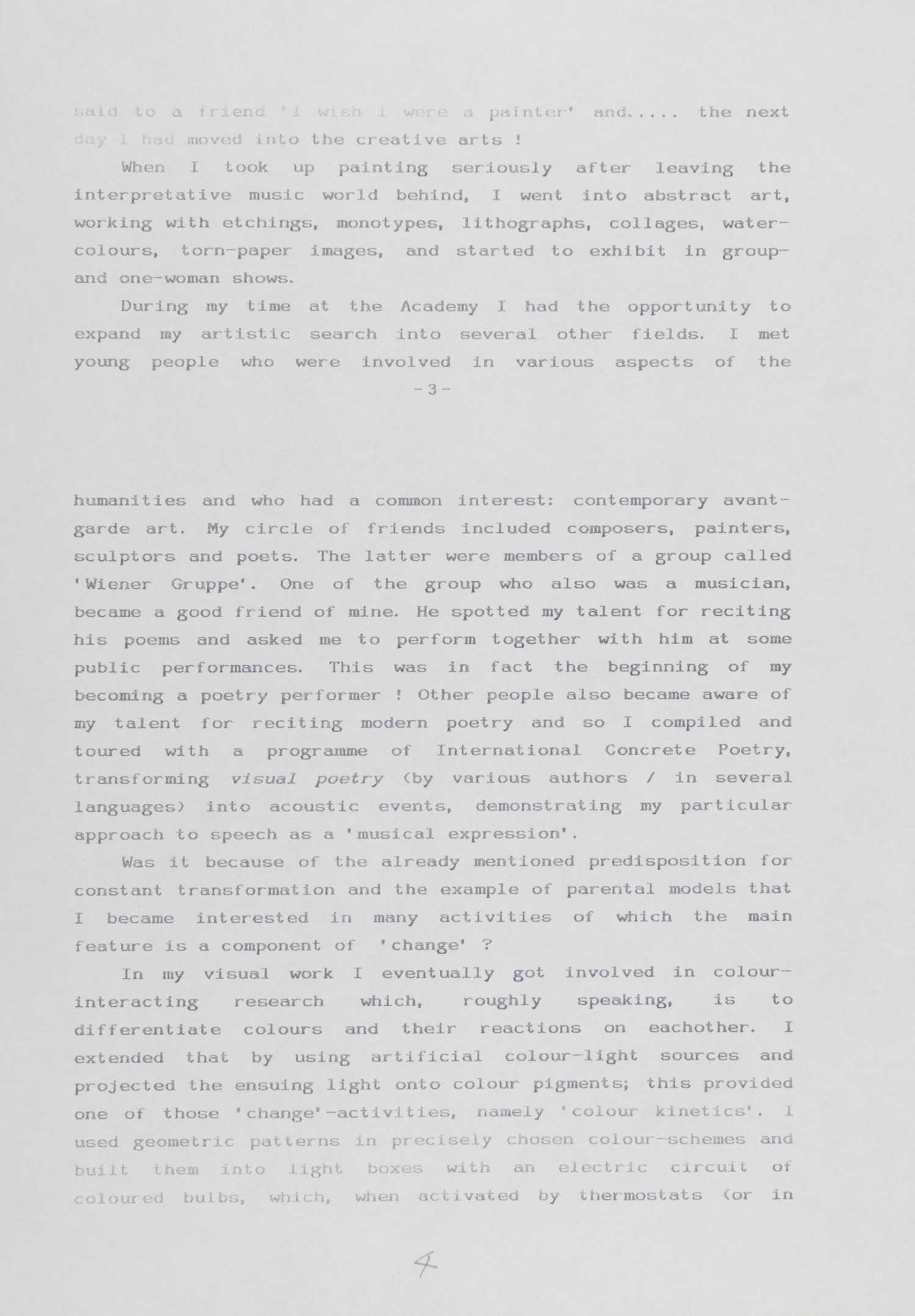 <p><em>An Art of Living</em> (1994/95), published in Spanish translation as <em>Un Arte de Vivir</em> in <em>Inventario</em> 5 (1995)<br />
[GREE/2/060]<br />
<br></p>