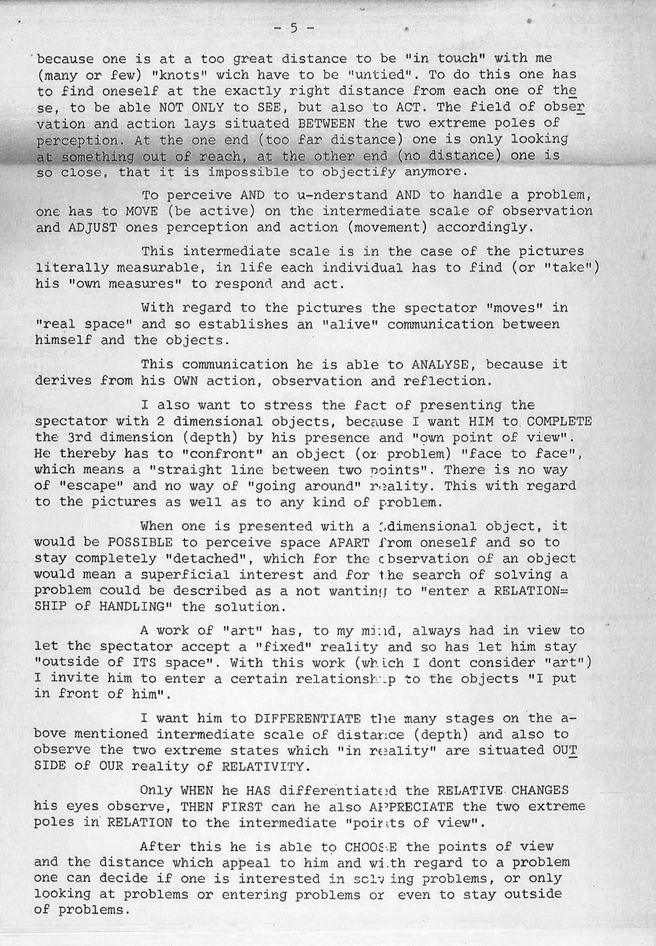 <p><em>Art and Communication (Co-operations of artist and spectator in contemporary art</em>, lecture script (1965)<br />
[Bibliothèques d’Université Paris Cité, Boulogne]<br />
<br></p>