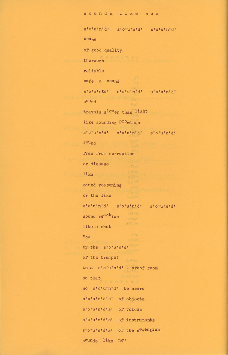 <p><em>Tune in to Reality!</em> (1974), <em>sounds like now</em><br />
[GREE/2/026]<br />
<br></p>