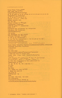 *Tune in to Reality!* (1974), *underground*
[GREE/2/026]
<br>