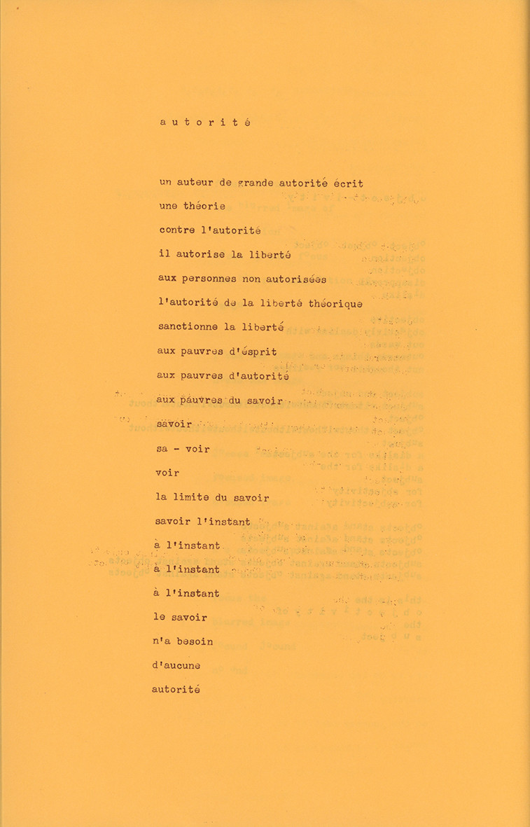 <p><em>Tune in to Reality!</em> (1974), <em>authorité</em><br />
[GREE/2/026]<br />
<br></p>