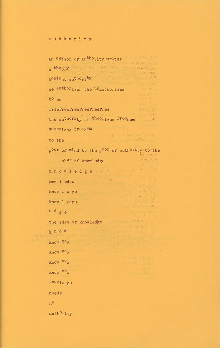 <p><em>Tune in to Reality!</em> (1974), <em>authority</em><br />
[GREE/2/026]<br />
<br></p>